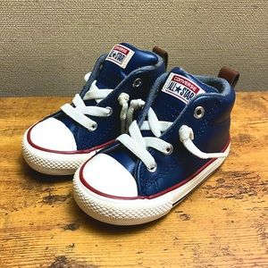 Converse Toddler Boy Size 5 Leather High-Top Sneakers